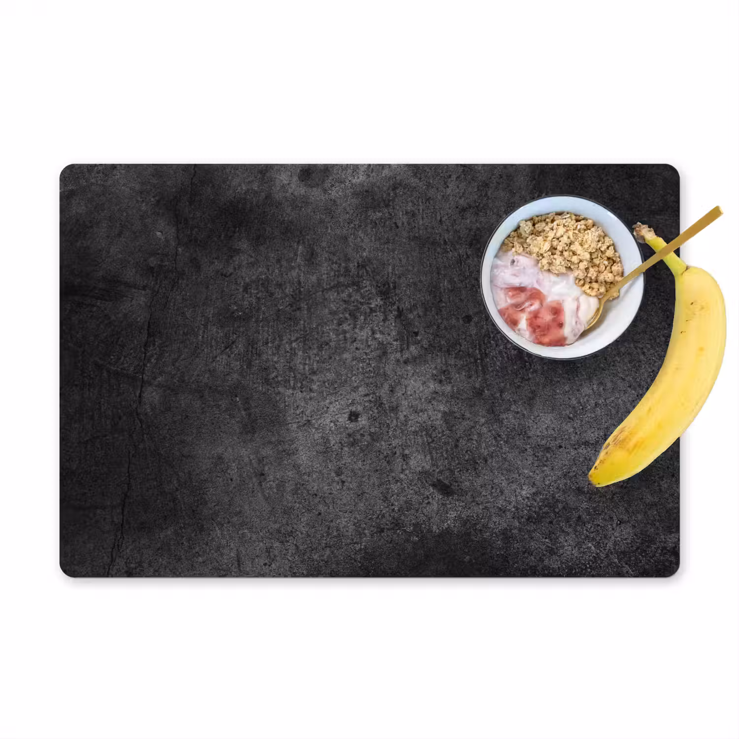 Beton - Structuur - Retro - Zwart - Grijs - Rustiek Placemat vinyl groot -zzzproduct_Kitchenyeah-website