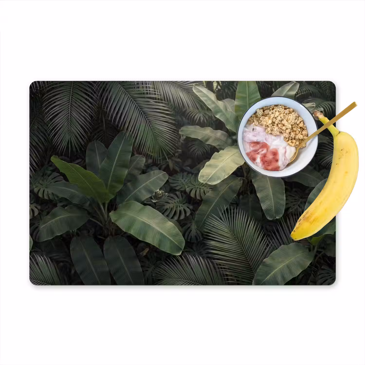 Bladeren - Groen - Tropisch - Natuur Placemat vinyl groot -zzzproduct_Kitchenyeah-website