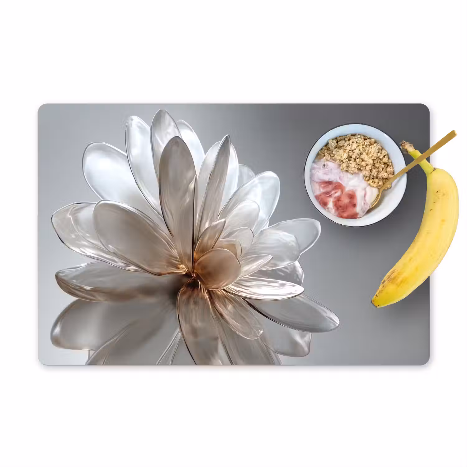 Bloem - Wit - Neutraal Placemat vinyl groot -zzzproduct_Kitchenyeah-website