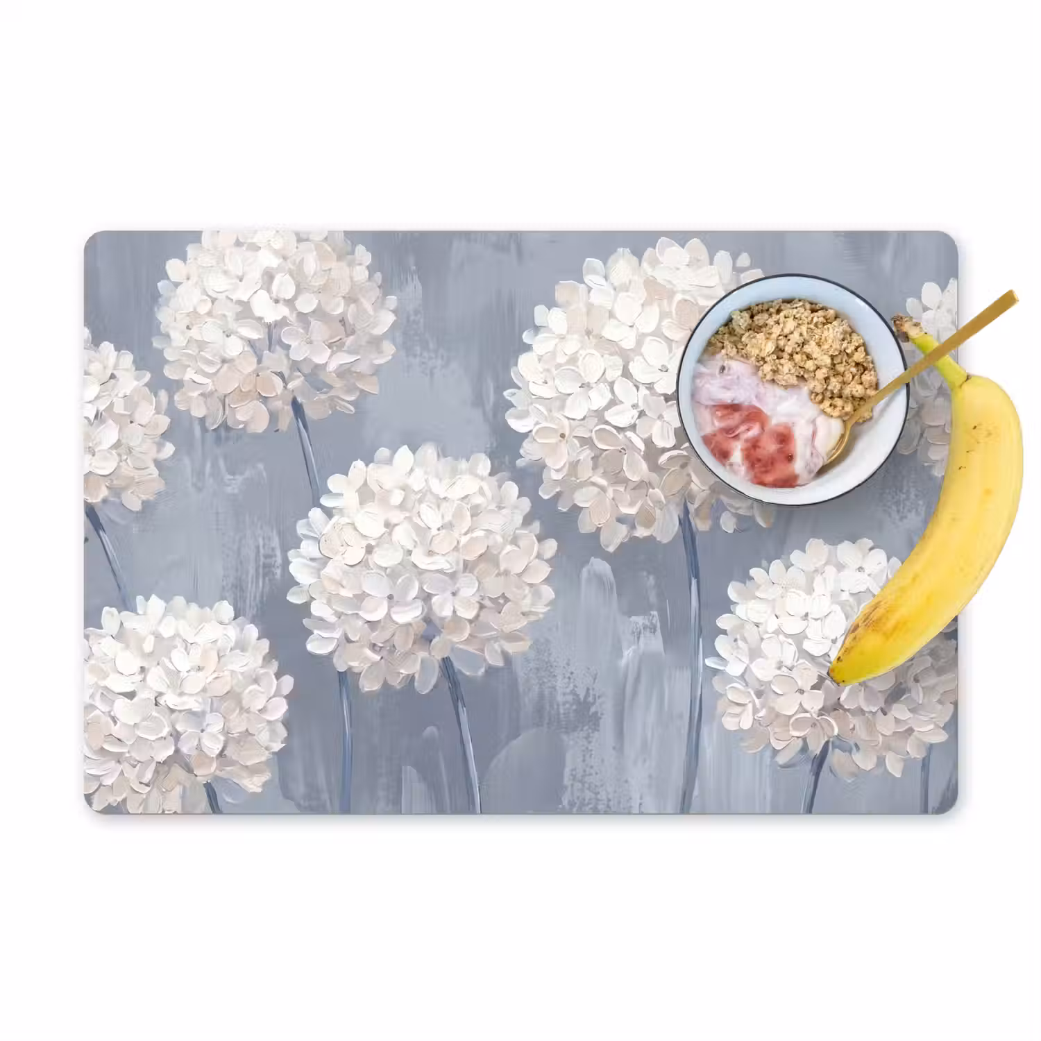 Bloemen - Illustratie - Blauw Placemat vinyl groot -zzzproduct_Kitchenyeah-website