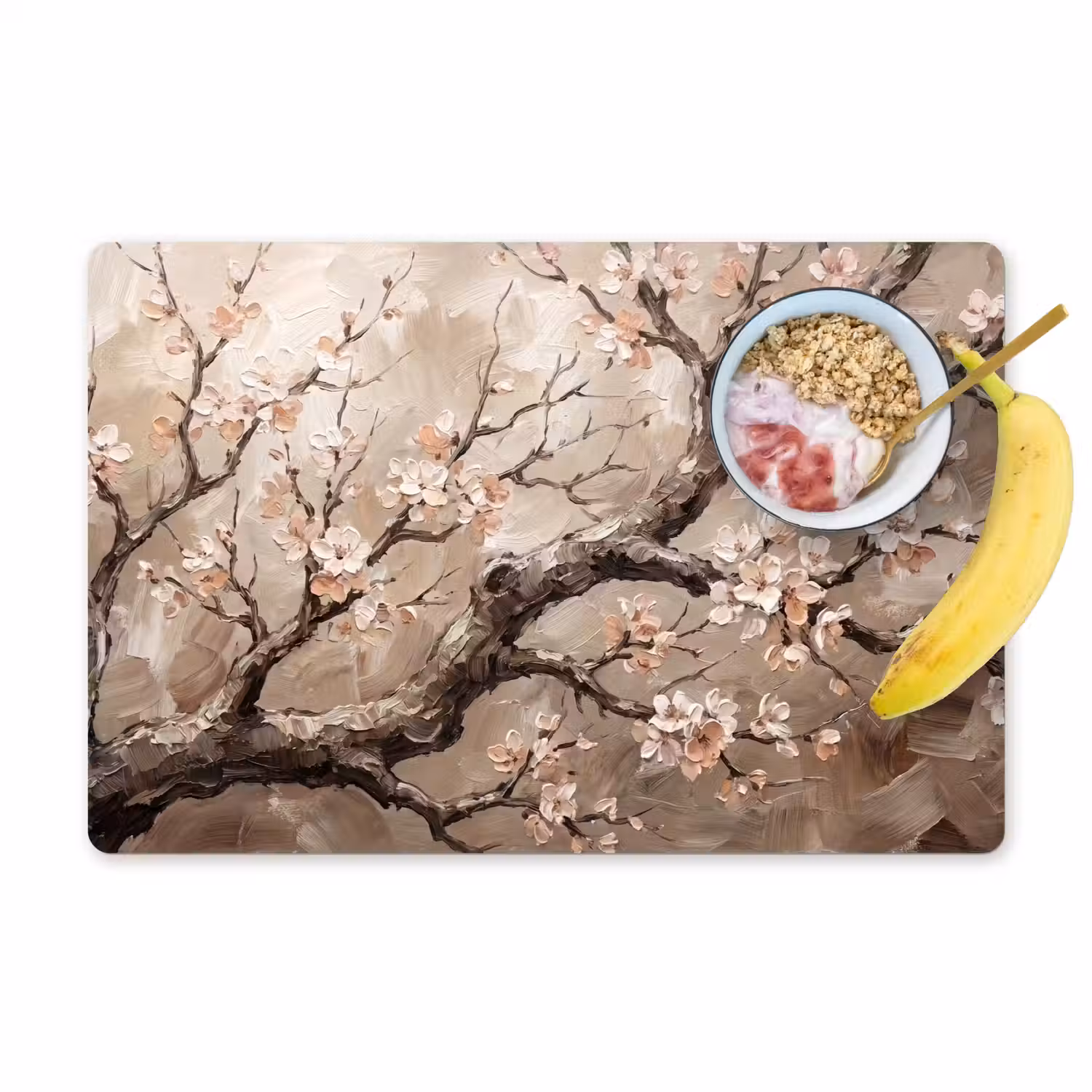 Bloesem - Takken - Schilderij - Beige - Serene Placemat vinyl groot -zzzproduct_Kitchenyeah-website