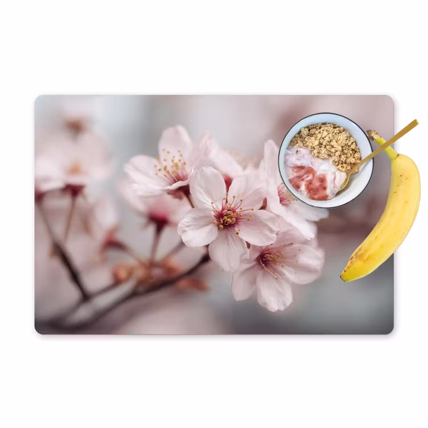 Bloesems - Meeldraden - Geel - Wazig Placemat vinyl groot -zzzproduct_Kitchenyeah-website