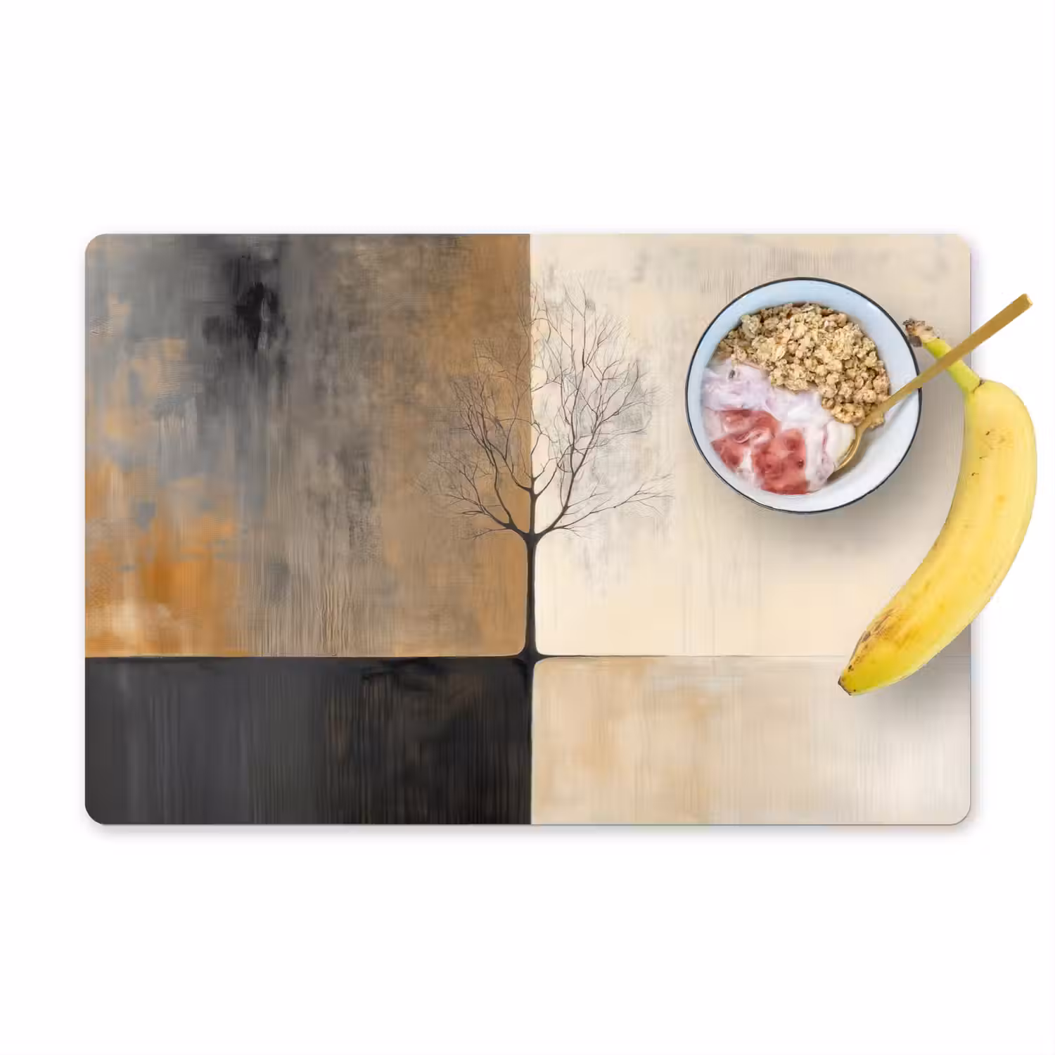 Boom - Vlakken - Takken - Kleurverloop Placemat vinyl groot -zzzproduct_Kitchenyeah-website