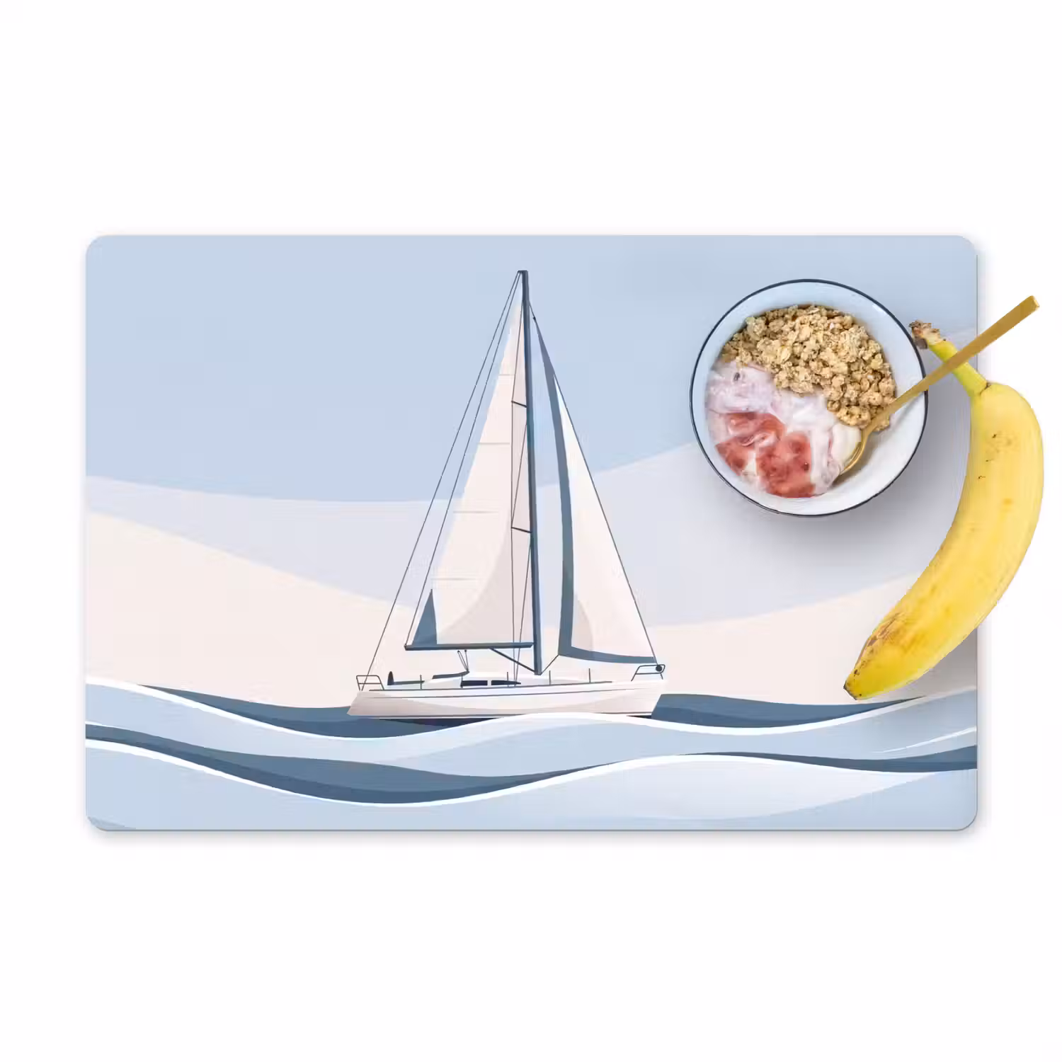 Boot - Zeil - Zee - Modern - Beige Placemat vinyl groot -zzzproduct_Kitchenyeah-website