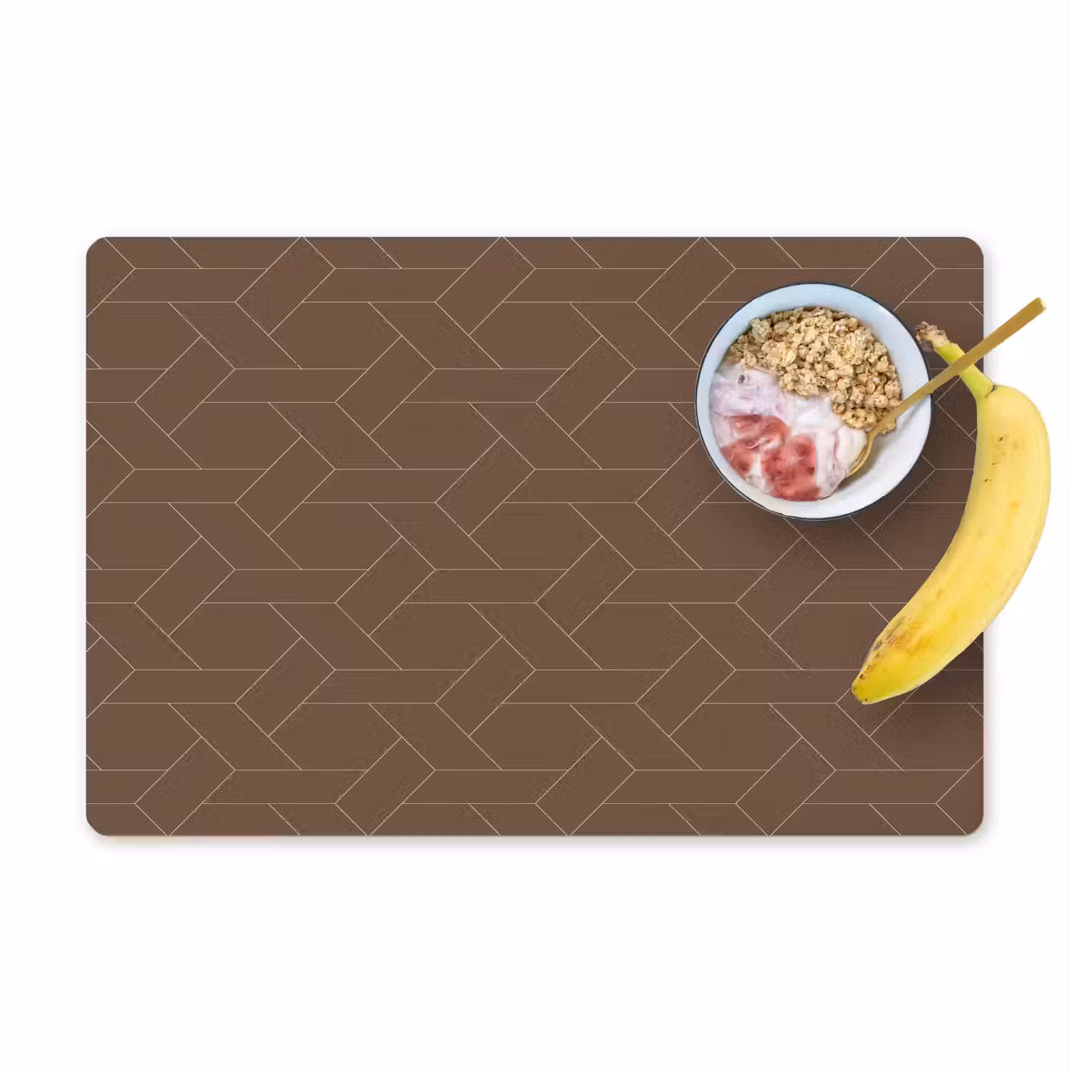 Bruin - Roze - Patroon Placemat vinyl groot 368 -zzzproduct_Kitchenyeah-website
