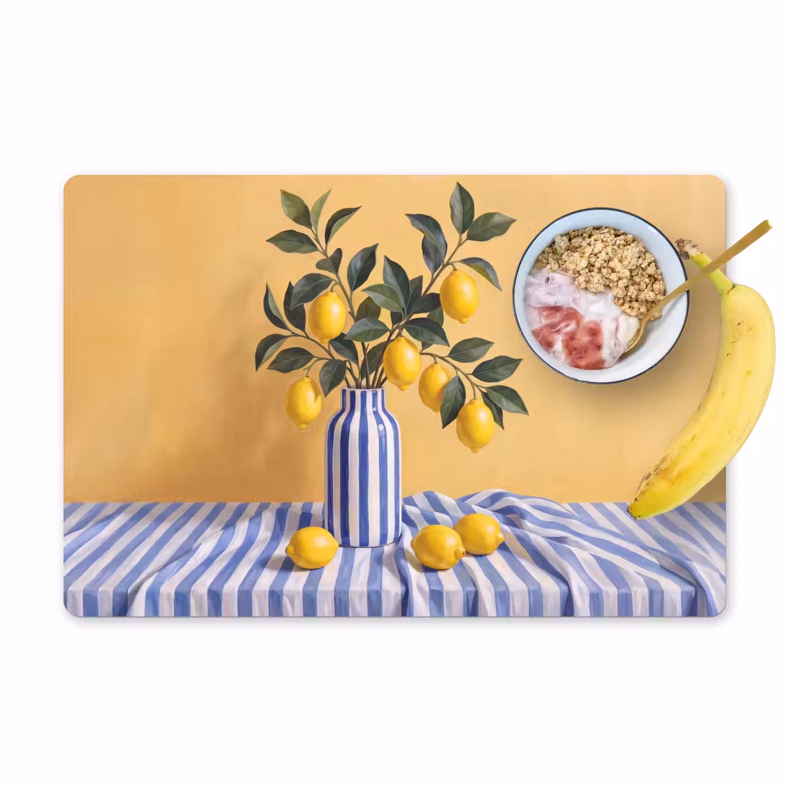 Placemat - 6 stuks - Citroen - Stilleven - Modern - Citroen - Stilleven - Modern Placemat vinyl groot