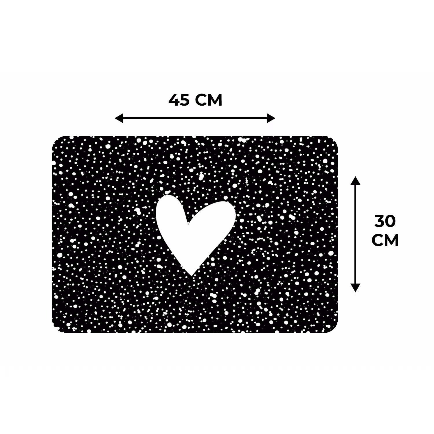 Design - Liefde - Hartje Placemat vinyl groot -specs