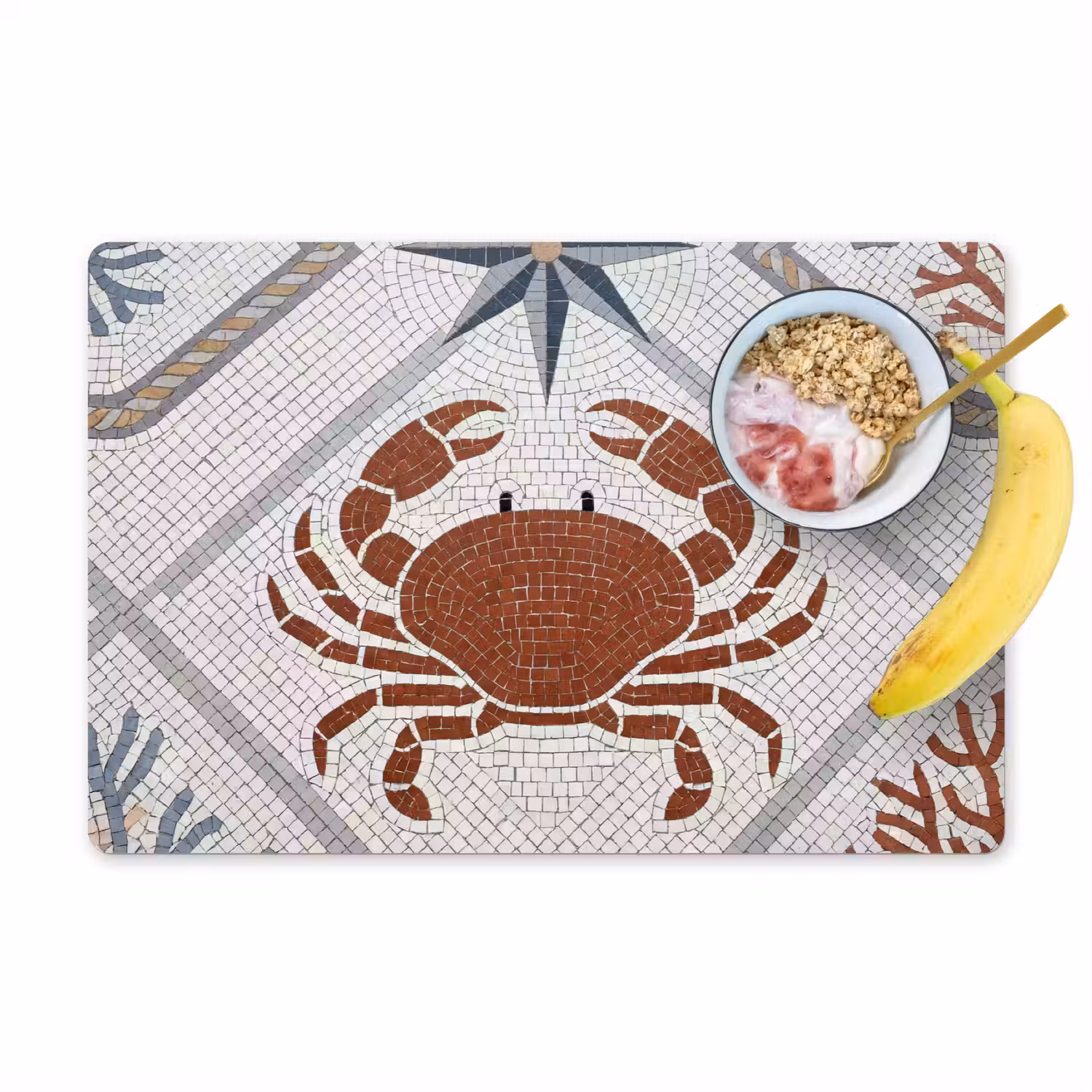 Dier - Mozaïek - Zee - Klassiek - Bruin Placemat vinyl groot -zzzproduct_Kitchenyeah-website