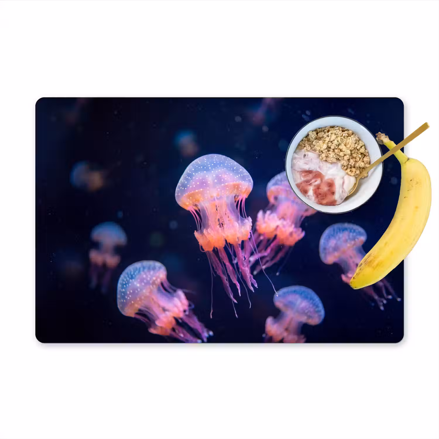 Dier - Onderwater - Natuur - Roze - Mysterieus Placemat vinyl groot -zzzproduct_Kitchenyeah-website