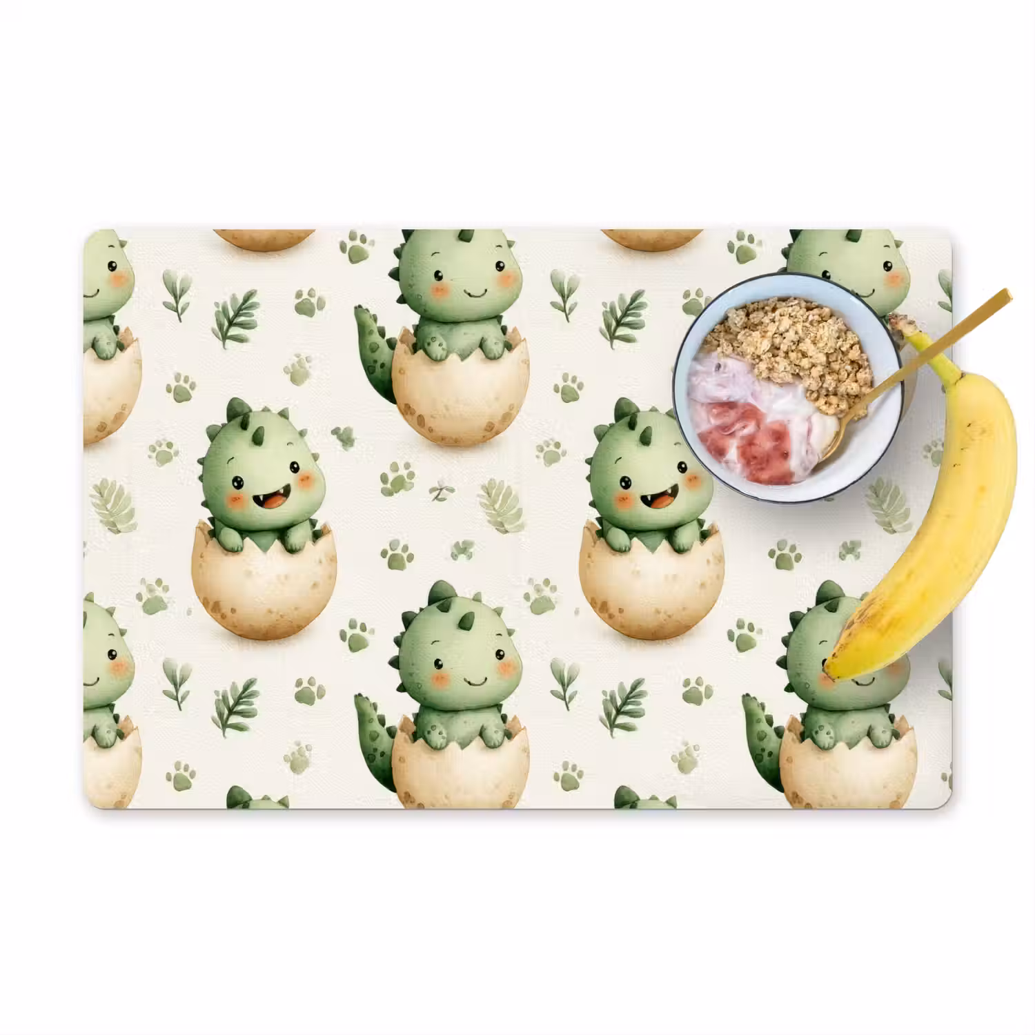 Dino - Eieren - Groen Placemat vinyl groot 368 -zzzproduct_Kitchenyeah-website