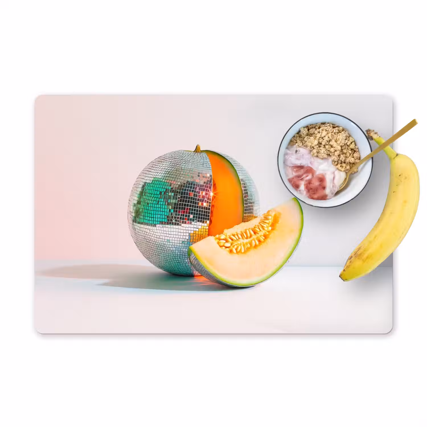 Disco - Discobal - Meloen - Pastel Placemat vinyl groot -zzzproduct_Kitchenyeah-website