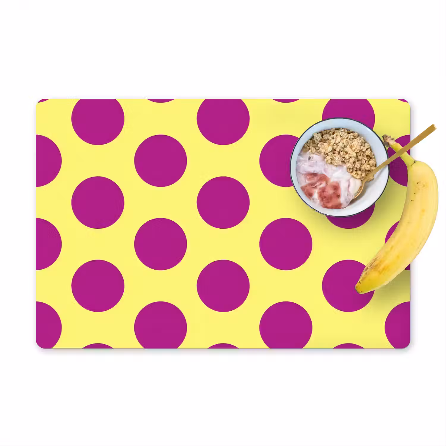 Dots - Klassiek - Geel Placemat vinyl groot 368 -zzzproduct_Kitchenyeah-website