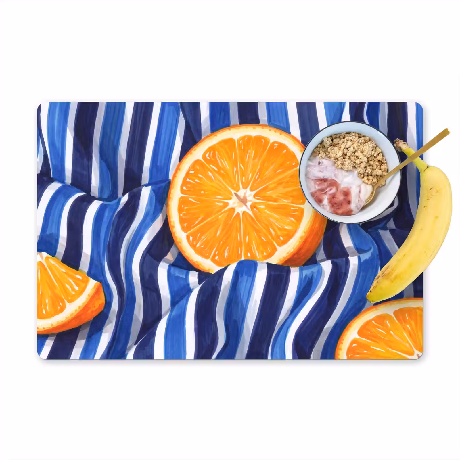 Placemat - 6 stuks - Eten - Fruit - Oranje - Eten - Fruit - Oranje Placemat vinyl groot