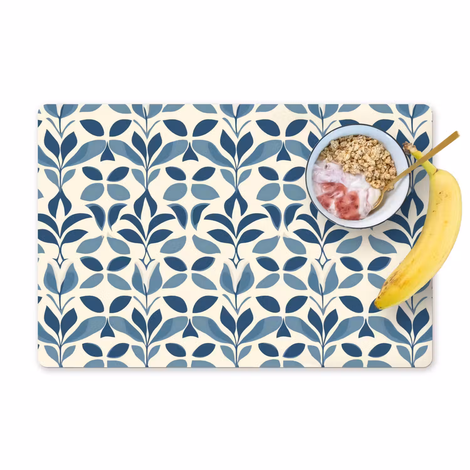 Flora - Modern - Blauw Placemat vinyl groot 368 -zzzproduct_Kitchenyeah-website