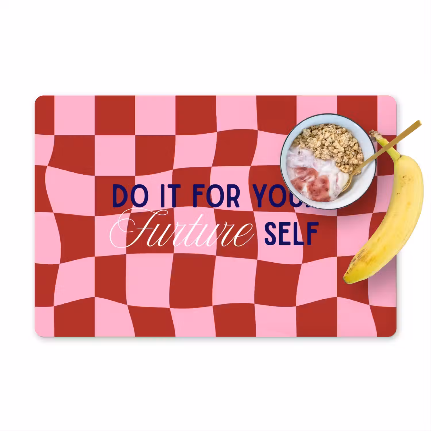 Furture - Geblokt - Rood Placemat vinyl groot -zzzproduct_Kitchenyeah-website