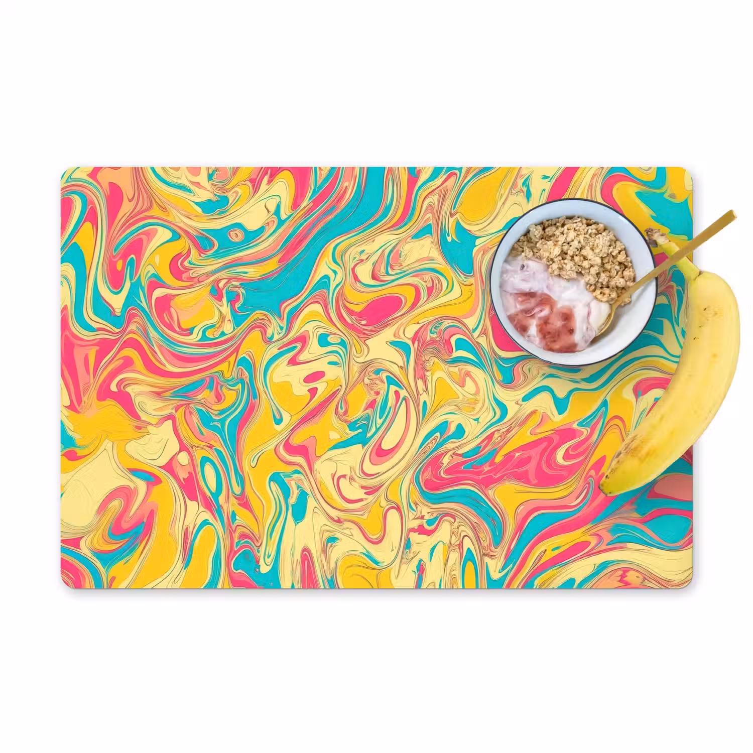 Geel - Roze - Blauw - Retro Placemat vinyl groot -zzzproduct_Kitchenyeah-website