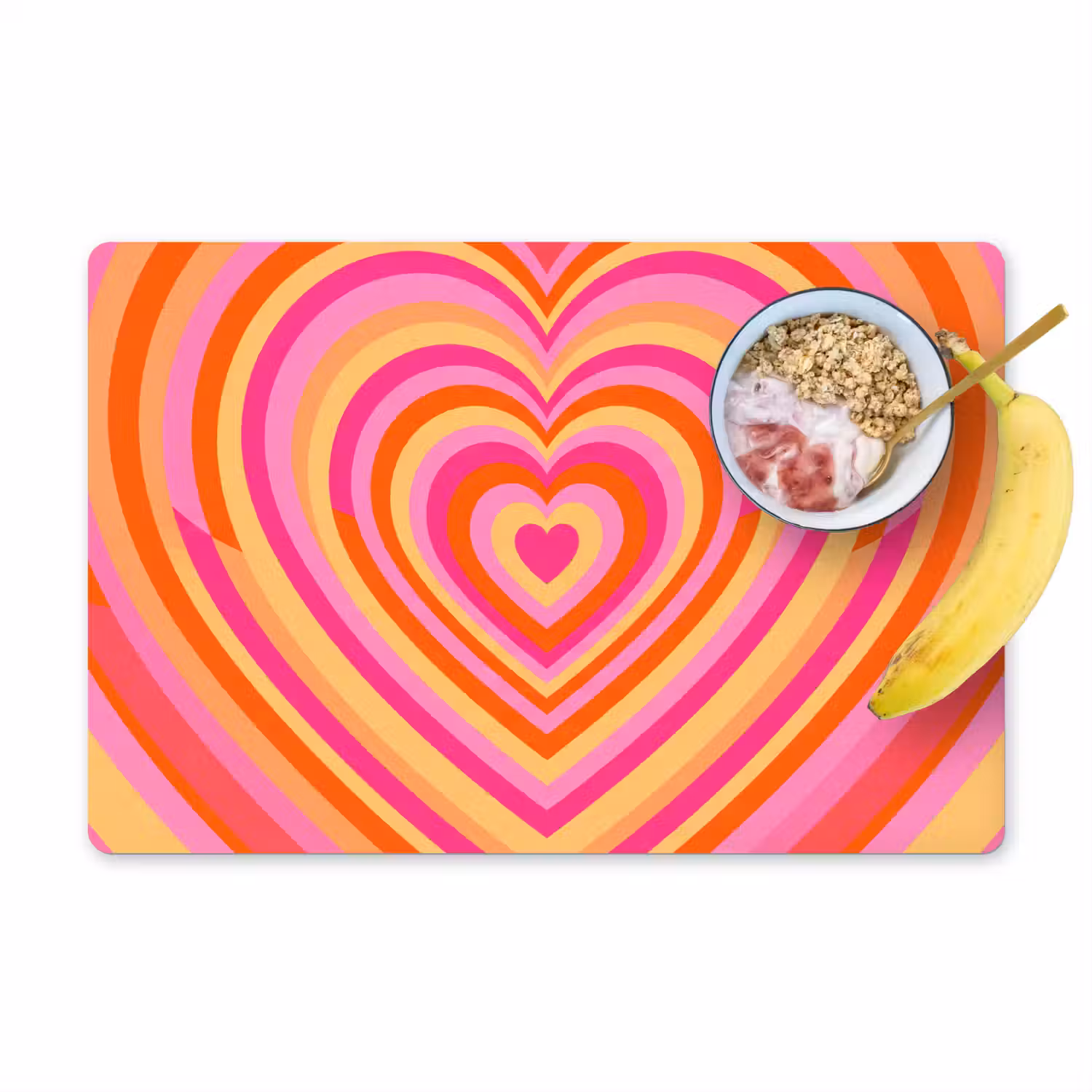 Hart - Concentrisch - Abstract - Liefde - Kleurrijk Placemat vinyl groot -zzzproduct_Kitchenyeah-website