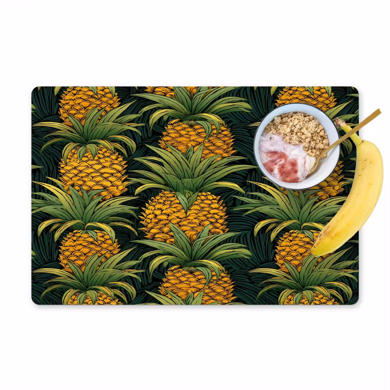 Illustratie - Patroon - Ananas Placemat vinyl groot 368 -zzzproduct_Kitchenyeah-website