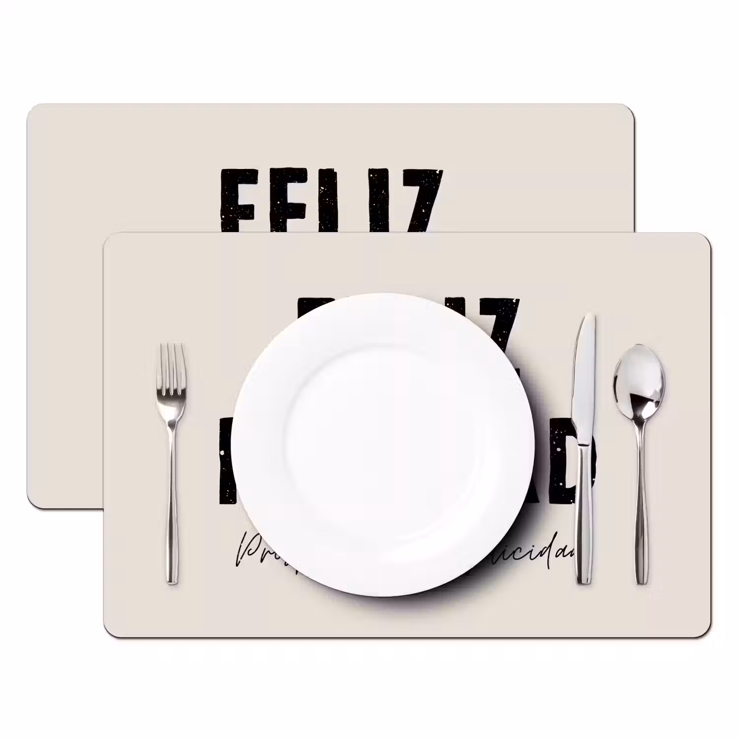Kerst - Quotes - Feliz navidad - Kerstmis - Feestdagen Placemat vinyl groot -zzsfeer2_Kitchenyeah-website