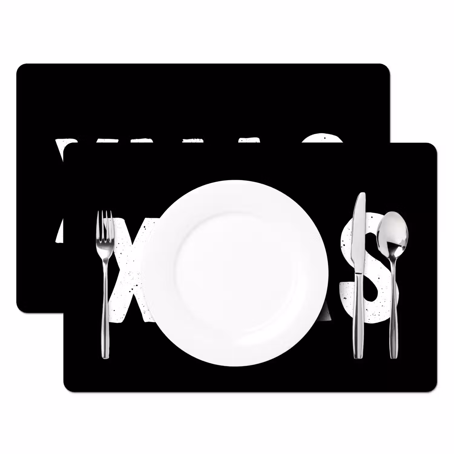 Kerst - Quotes - Xmas - Zwart - Feestdagen Placemat vinyl groot -zzsfeer2_Kitchenyeah-website