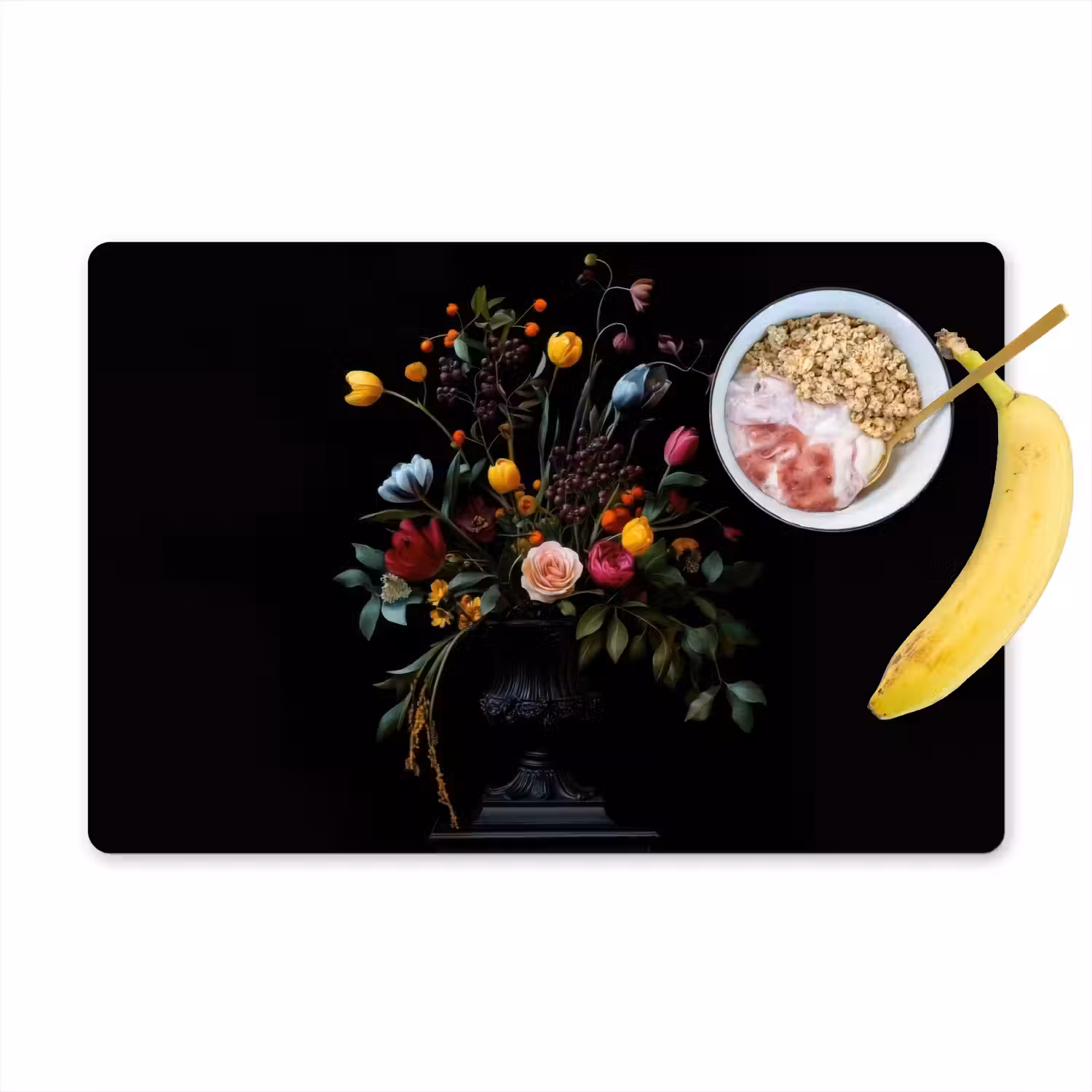 Klassiek - Vaas - Boeket - Bloemen Placemat vinyl groot -zzzproduct_Kitchenyeah-website