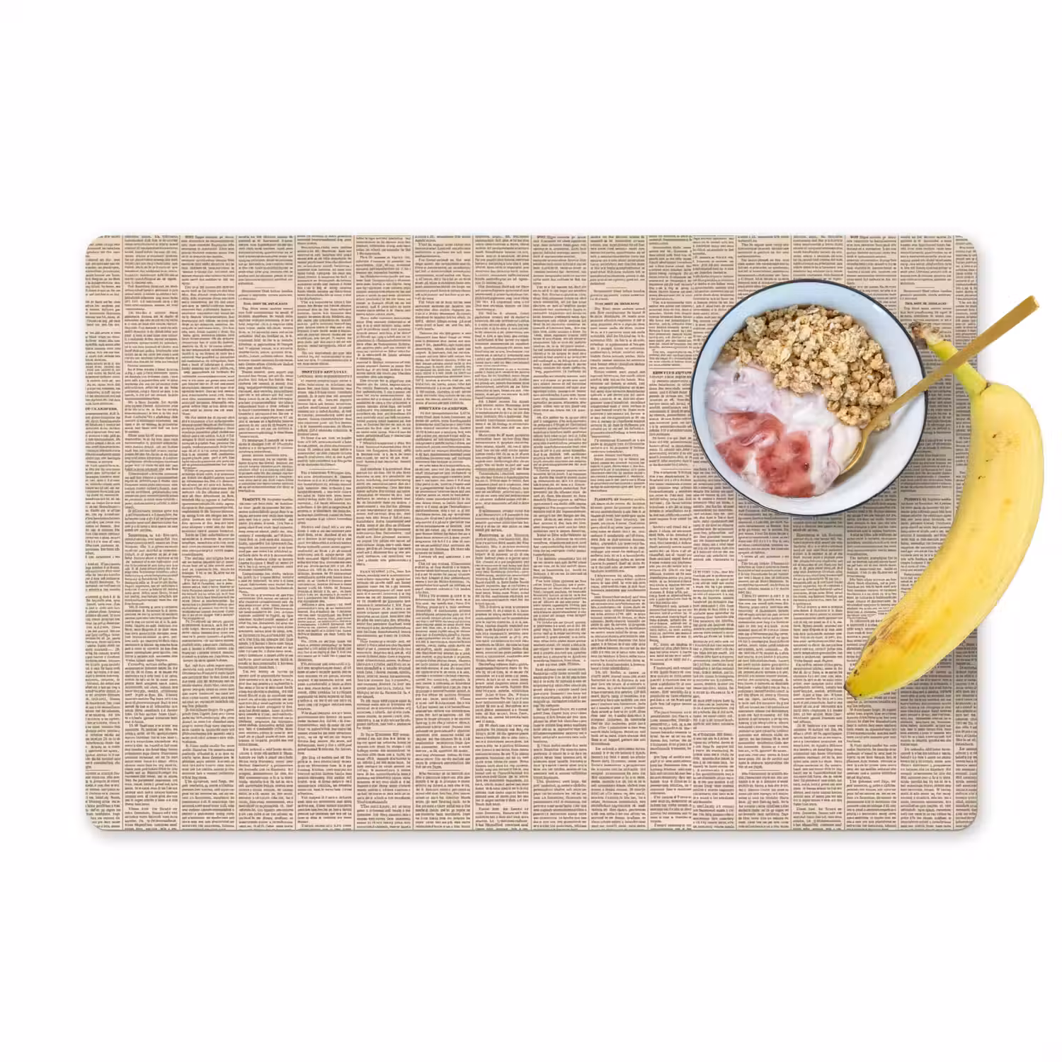 Krant - Nieuws - Historisch - Vintage - Beige Placemat vinyl groot -zzzproduct_Kitchenyeah-website