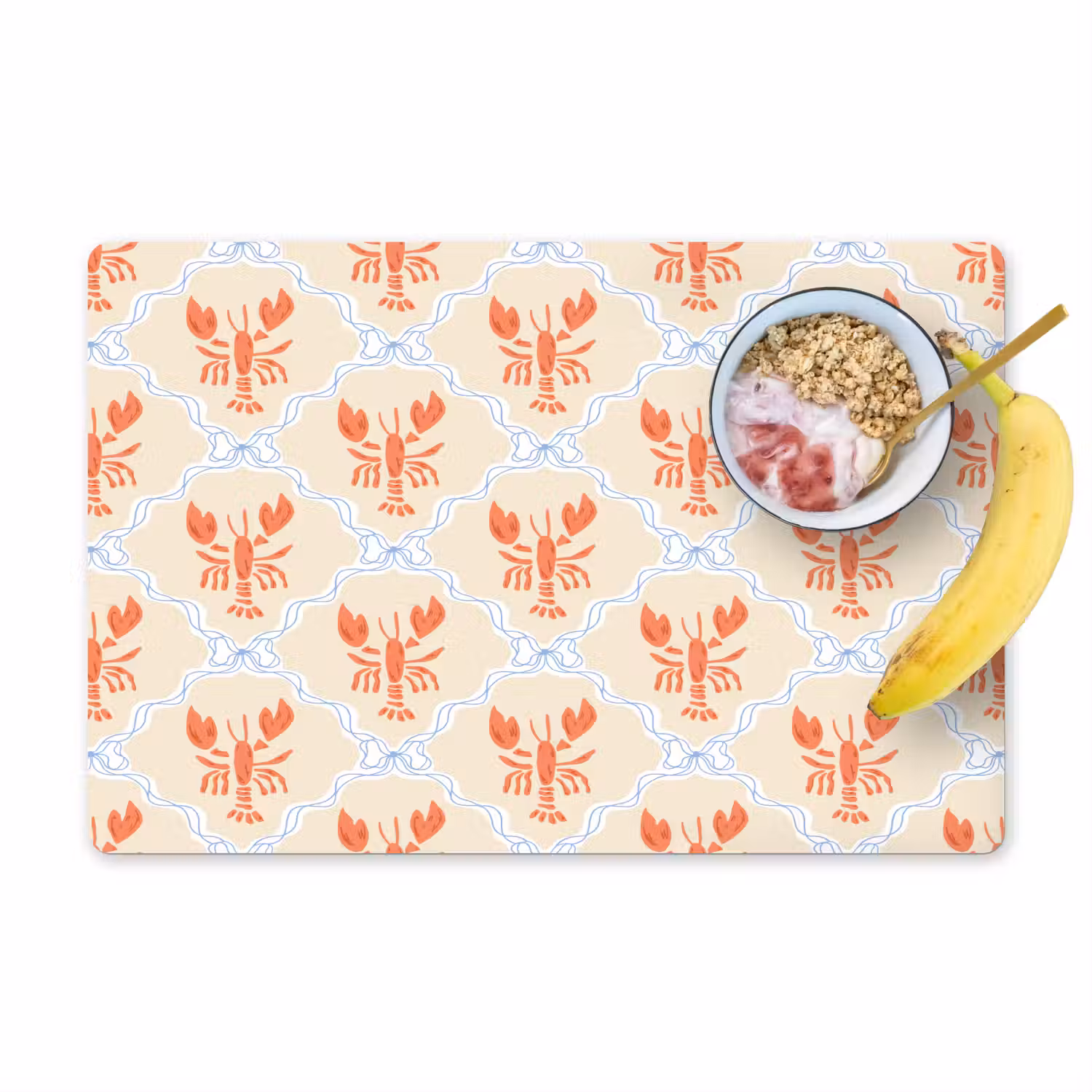 Zee - Kreeft - Blauw - Geel - Oranje Placemat vinyl groot 368 -zzzproduct_Kitchenyeah-website