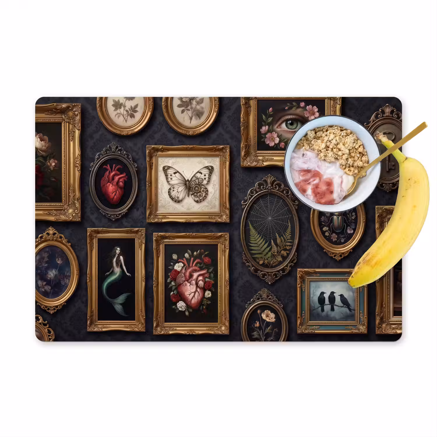 Kunst - Collectie - Vintage - Klassiek - Donker Placemat vinyl groot -zzzproduct_Kitchenyeah-website