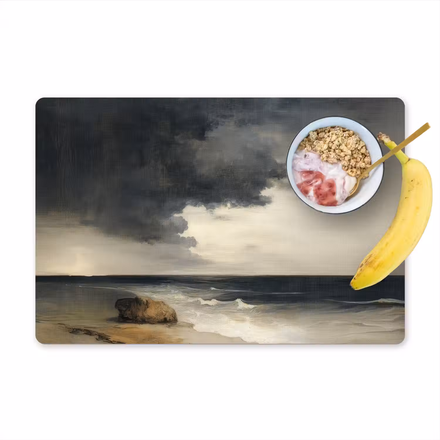 Kust - Golven - Rots - Storm Placemat vinyl groot -zzzproduct_Kitchenyeah-website