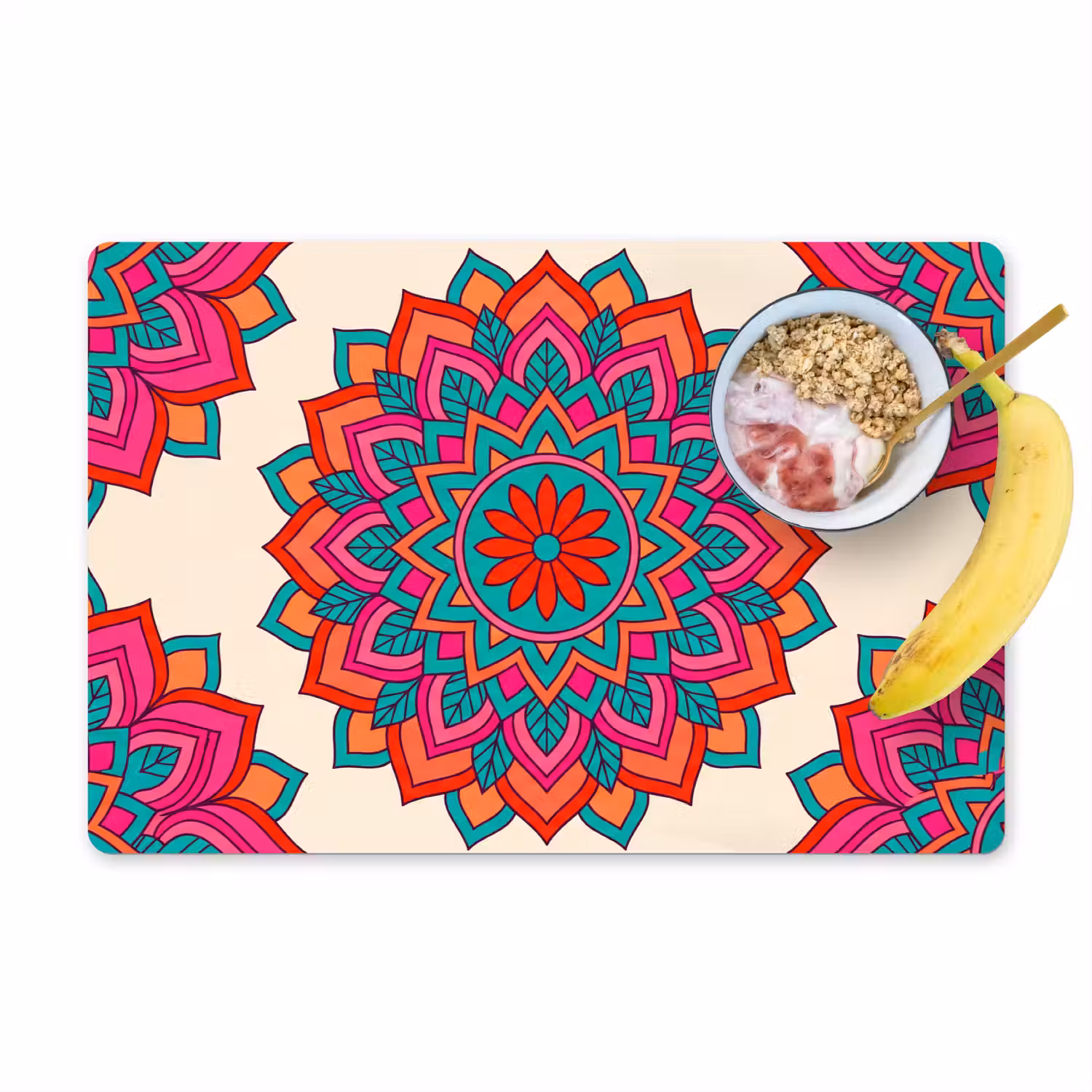 Mandala - Patroon - Abstract - Kleurrijk - Modern Placemat vinyl groot -zzzproduct_Kitchenyeah-website