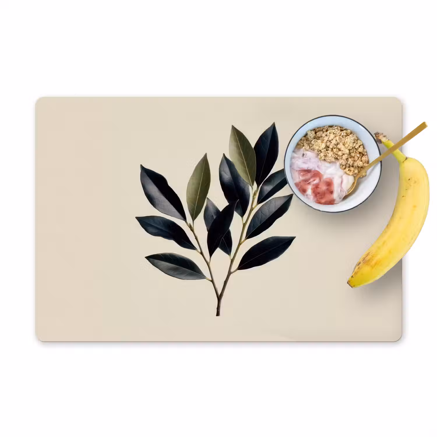 Ovaal - Olijfgroen - Simpel Placemat vinyl groot -zzzproduct_Kitchenyeah-website