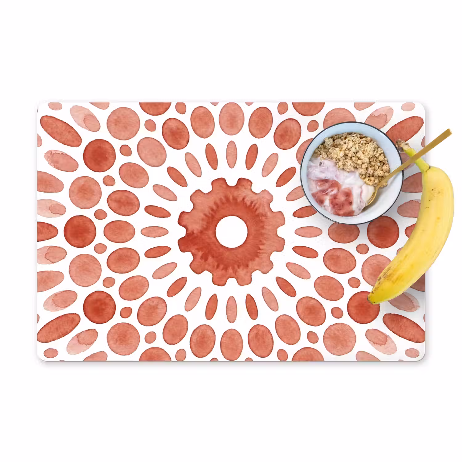 Patroon - Cirkels - Abstract - Modern - Rood Placemat vinyl groot -zzzproduct_Kitchenyeah-website
