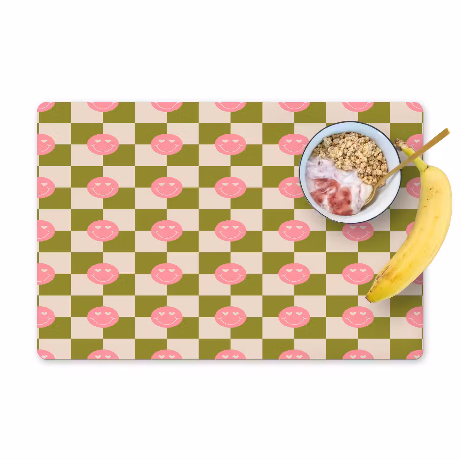 Patroon - Smileys - Blokken Placemat vinyl groot 368 -zzzproduct_Kitchenyeah-website