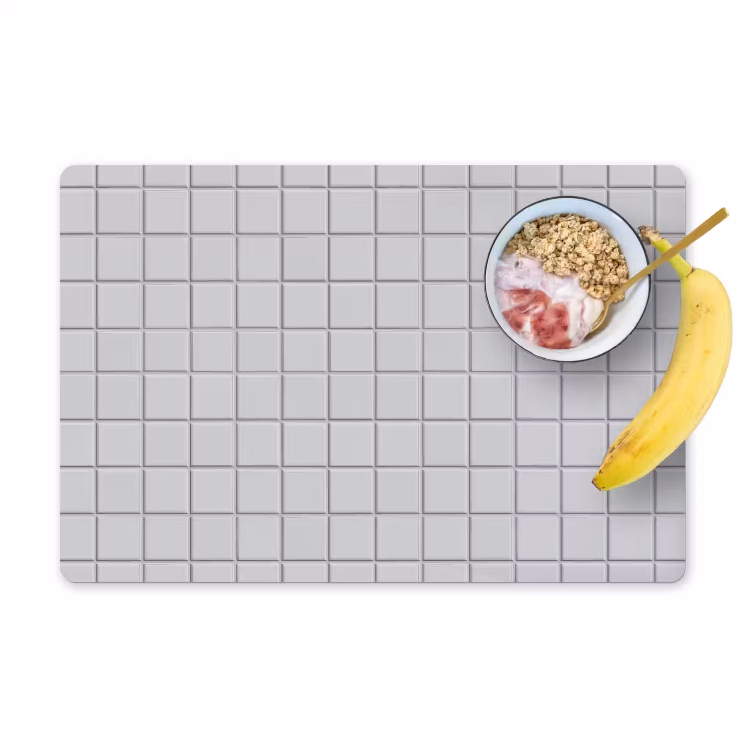 Patroon - Tegels - Licht - Grijs Placemat vinyl groot 368 -zzzproduct_Kitchenyeah-website