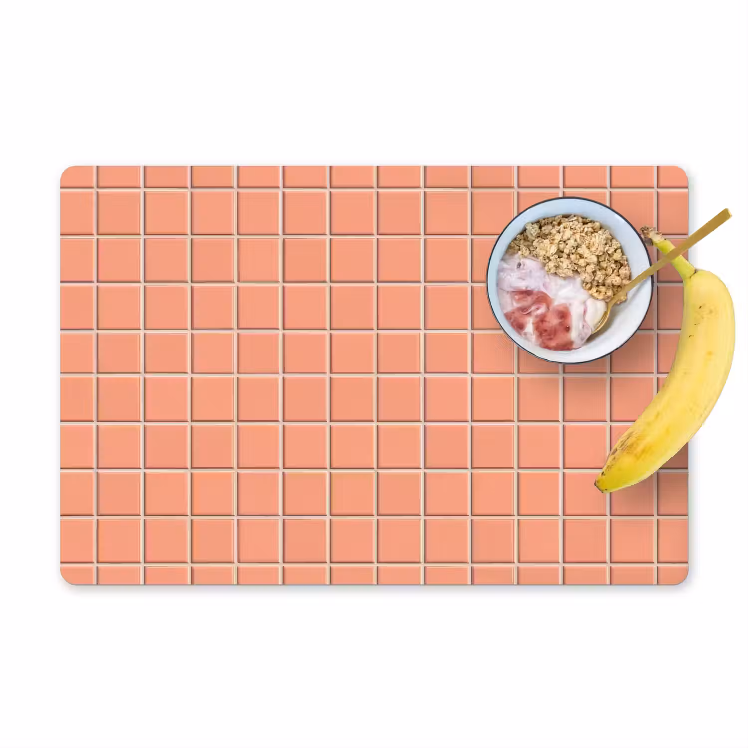 Patroon - Tegels - Perzik Placemat vinyl groot 368 -zzzproduct_Kitchenyeah-website