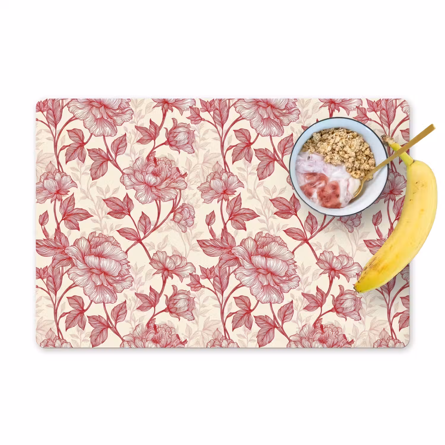 Pioenrozen - Modern - Rood Placemat vinyl groot 368 -zzzproduct_Kitchenyeah-website