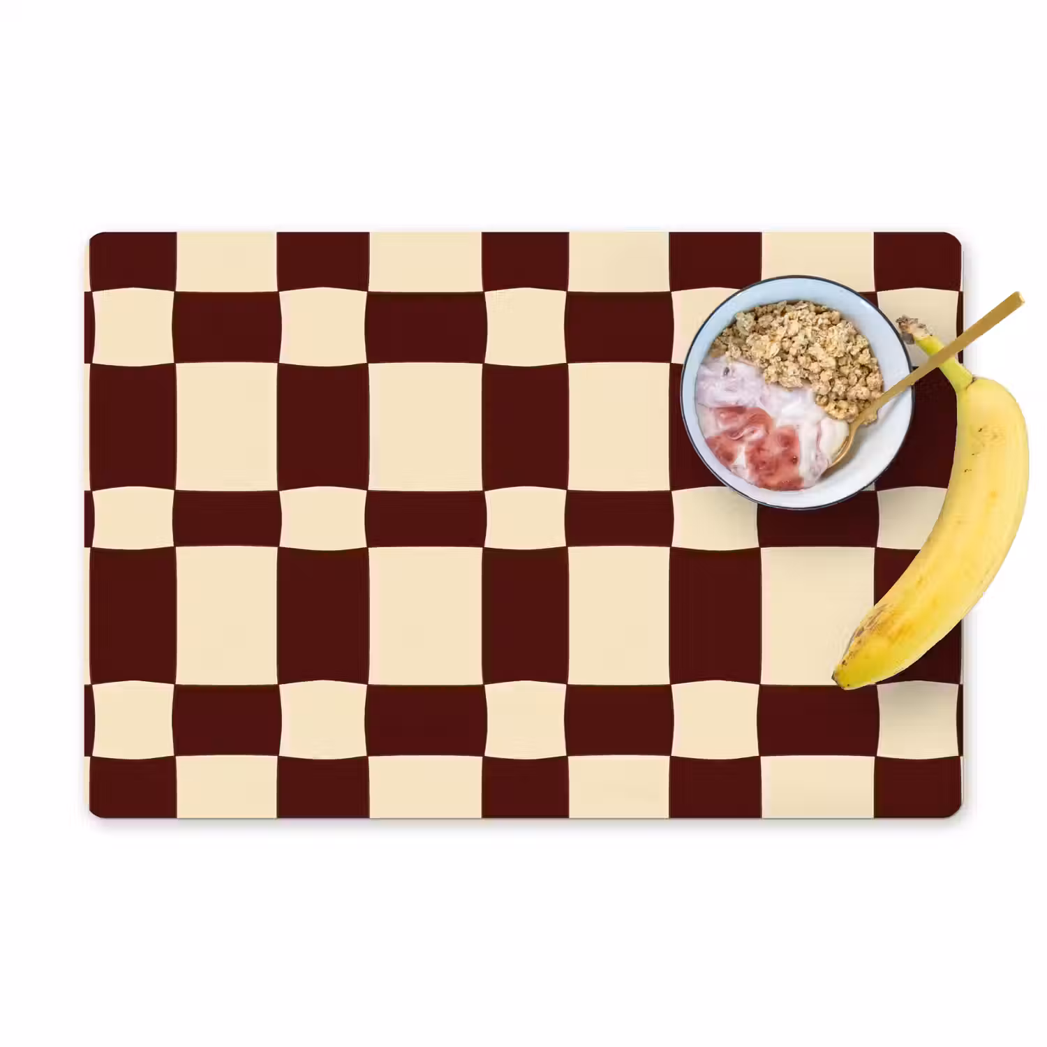 Retro - Patroon - Bruin Placemat vinyl groot 368 -zzzproduct_Kitchenyeah-website