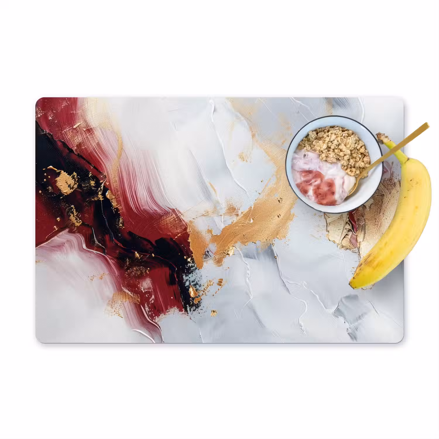 Rood - Abstract - Goud - Modern Placemat vinyl groot -zzzproduct_Kitchenyeah-website