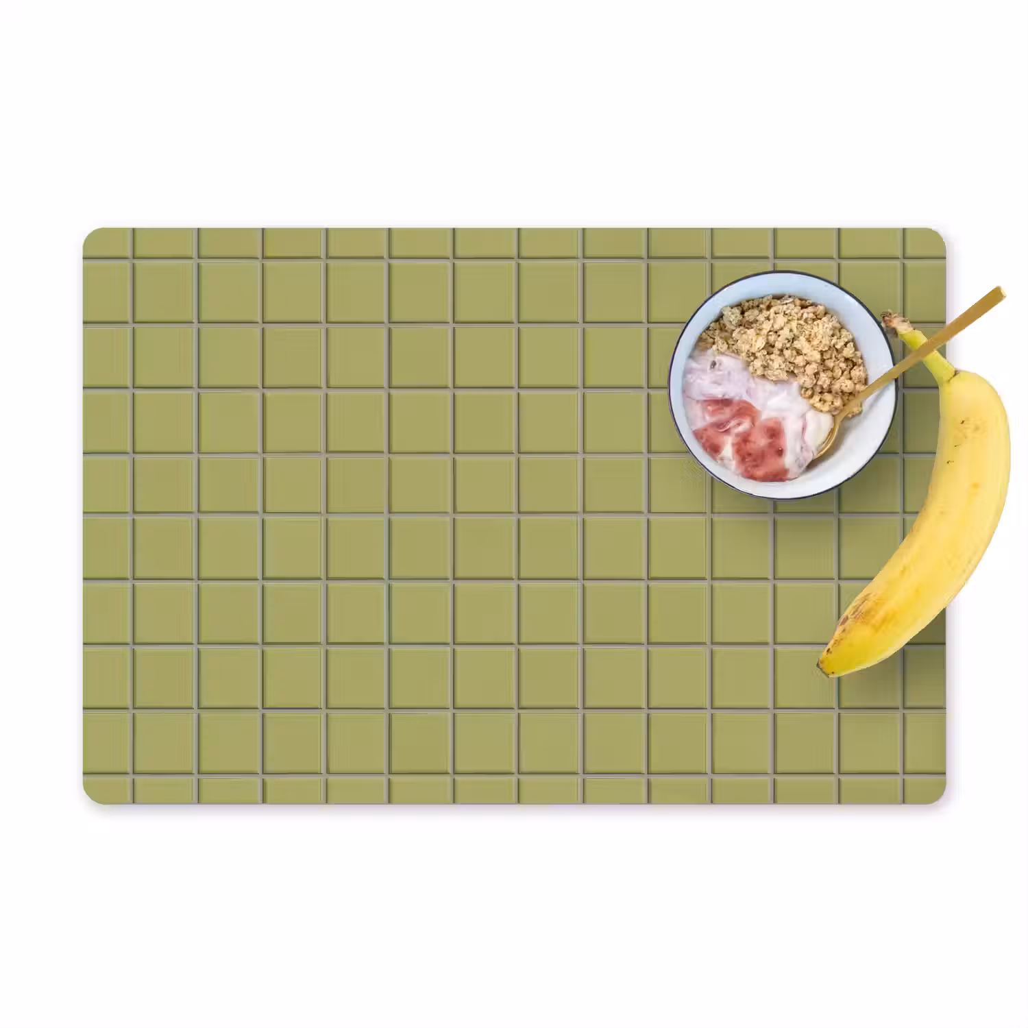 Tegel - Patroon - Olijfgroen Placemat vinyl groot 368 -zzzproduct_Kitchenyeah-website
