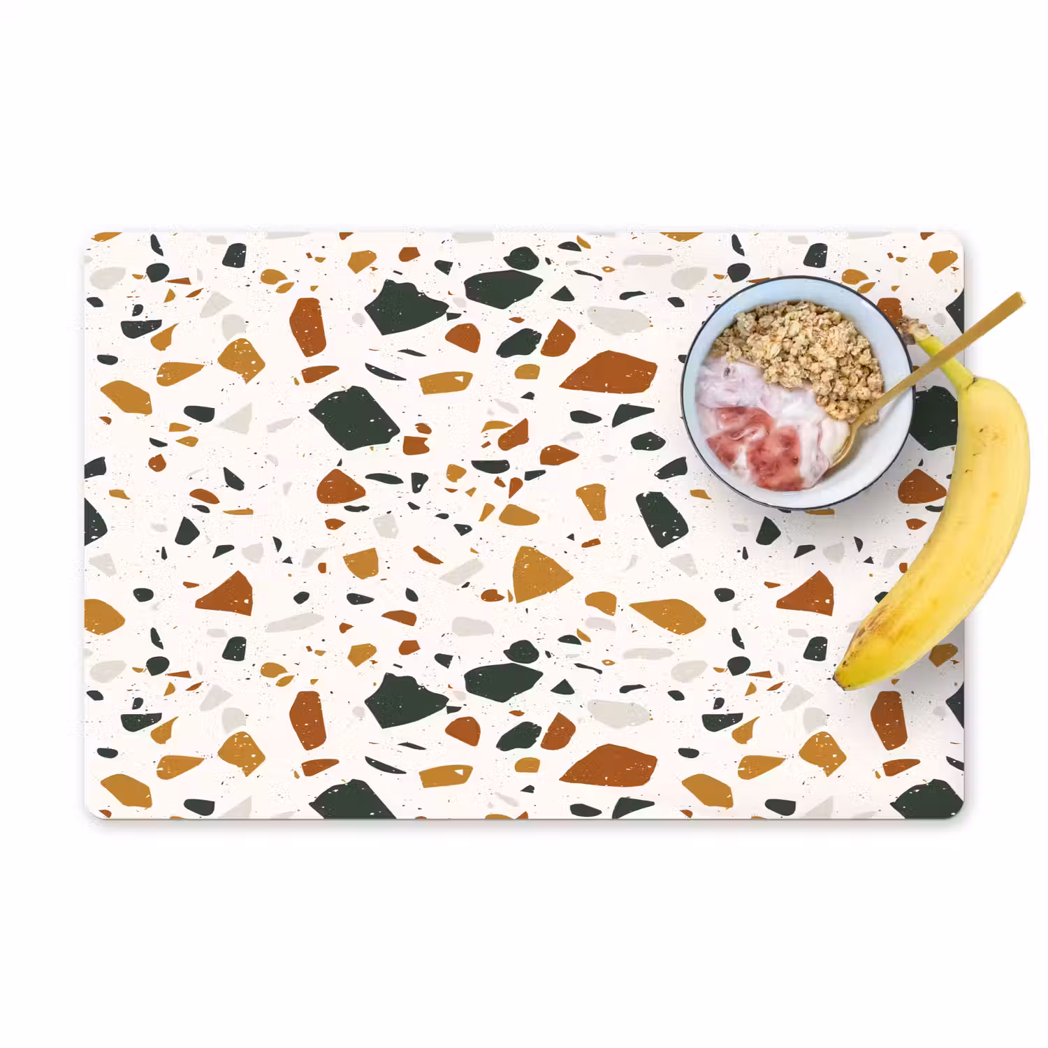 Terrazzo - Patroon - Wit - Terra Placemat vinyl groot 368 -zzzproduct_Kitchenyeah-website
