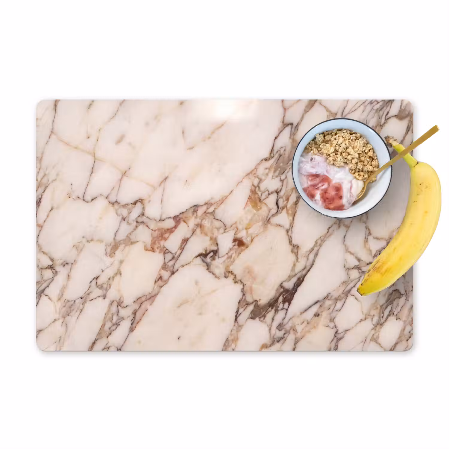 Textuur - Gesteente - Aderen - Abstract - Wit Placemat vinyl groot -zzzproduct_Kitchenyeah-website