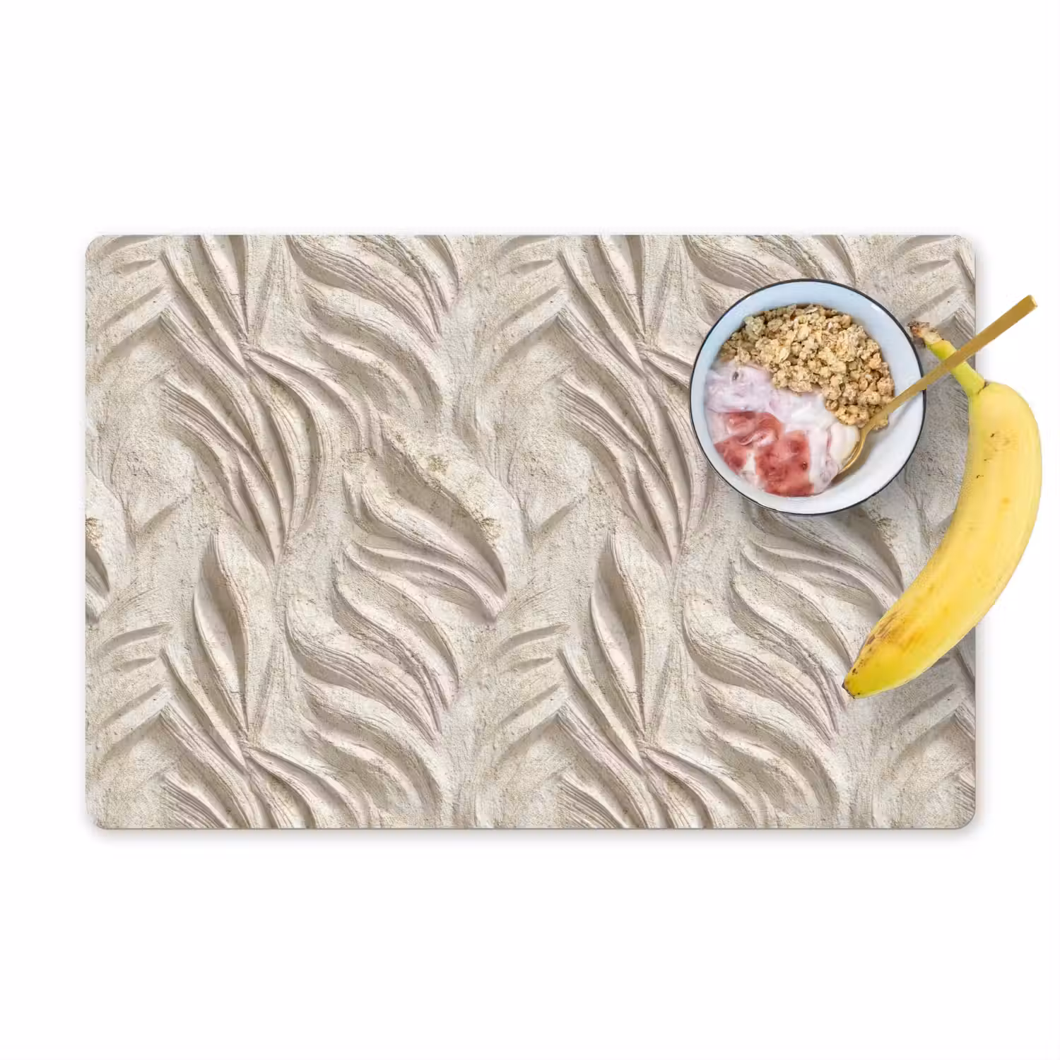 Textuur - Reliëf - Beige Placemat vinyl groot 368 -zzzproduct_Kitchenyeah-website