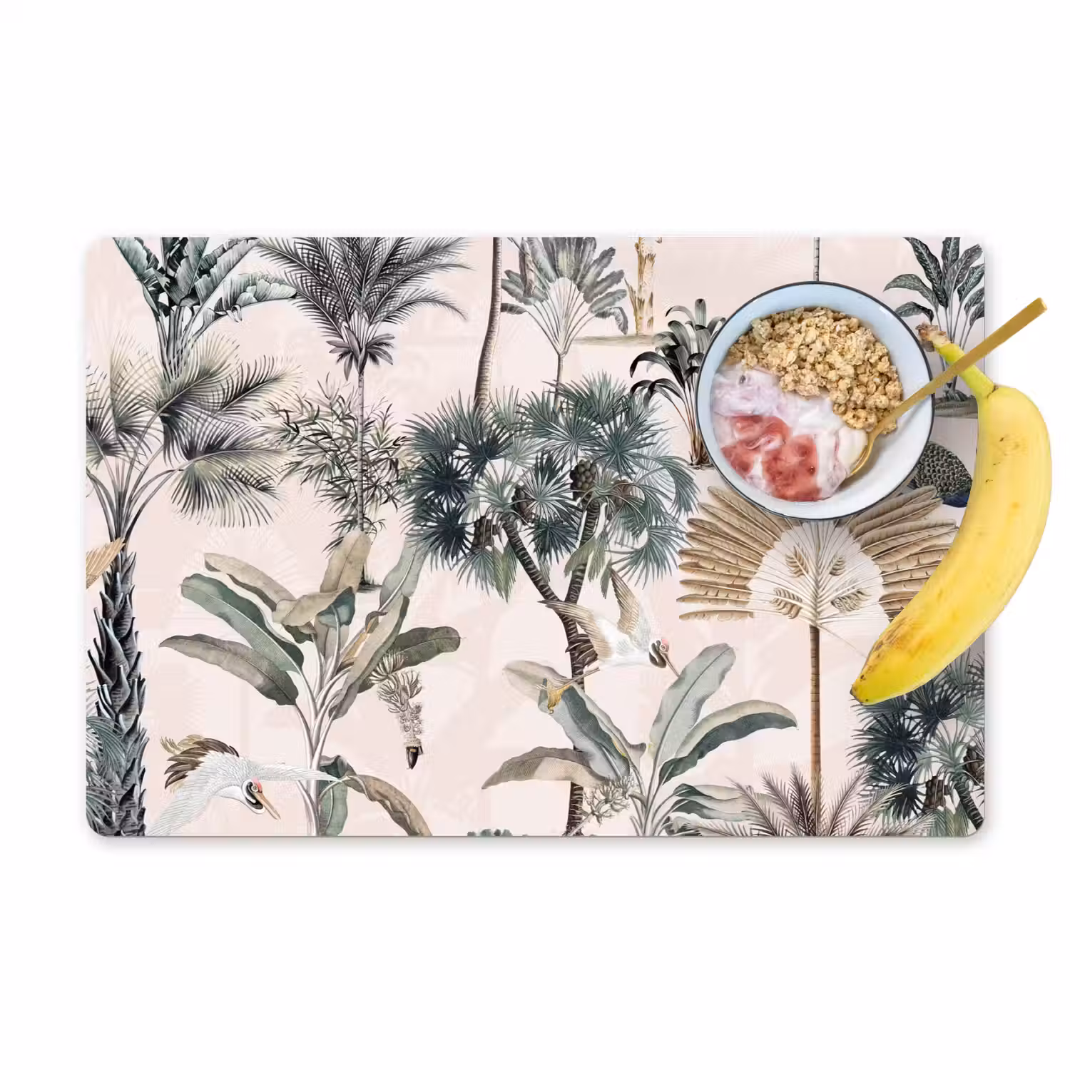 Tropisch - Bomen - Bladeren - Jungle Placemat vinyl groot -zzzproduct_Kitchenyeah-website