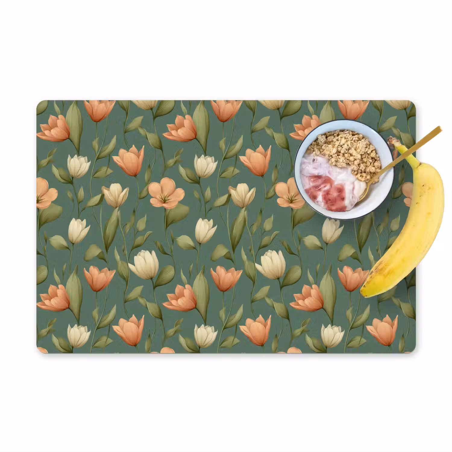 Tulpen - Botanisch - Groen Placemat vinyl groot 368 -zzzproduct_Kitchenyeah-website