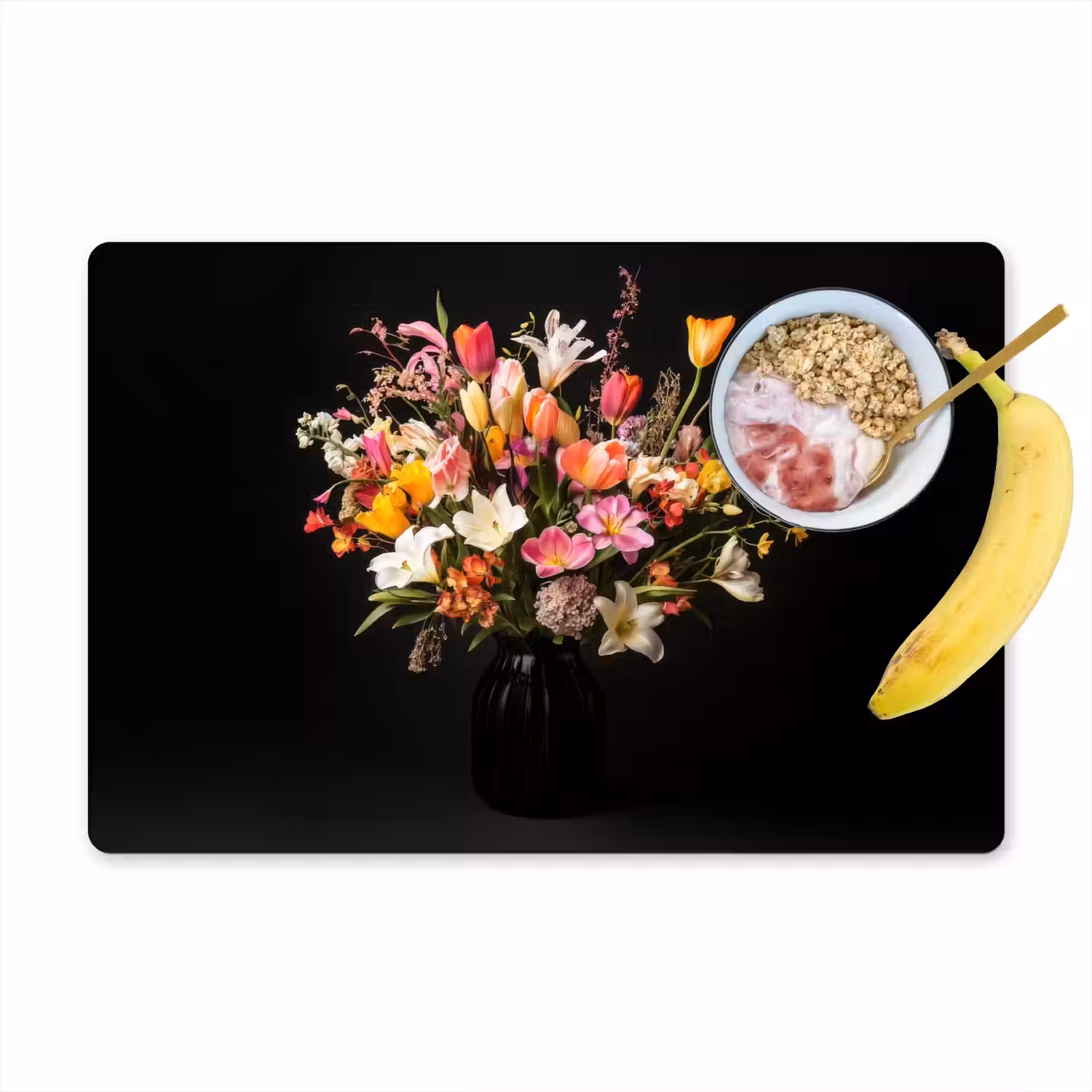 Vaas - Bloemen - Tulpen Placemat vinyl groot -zzzproduct_Kitchenyeah-website
