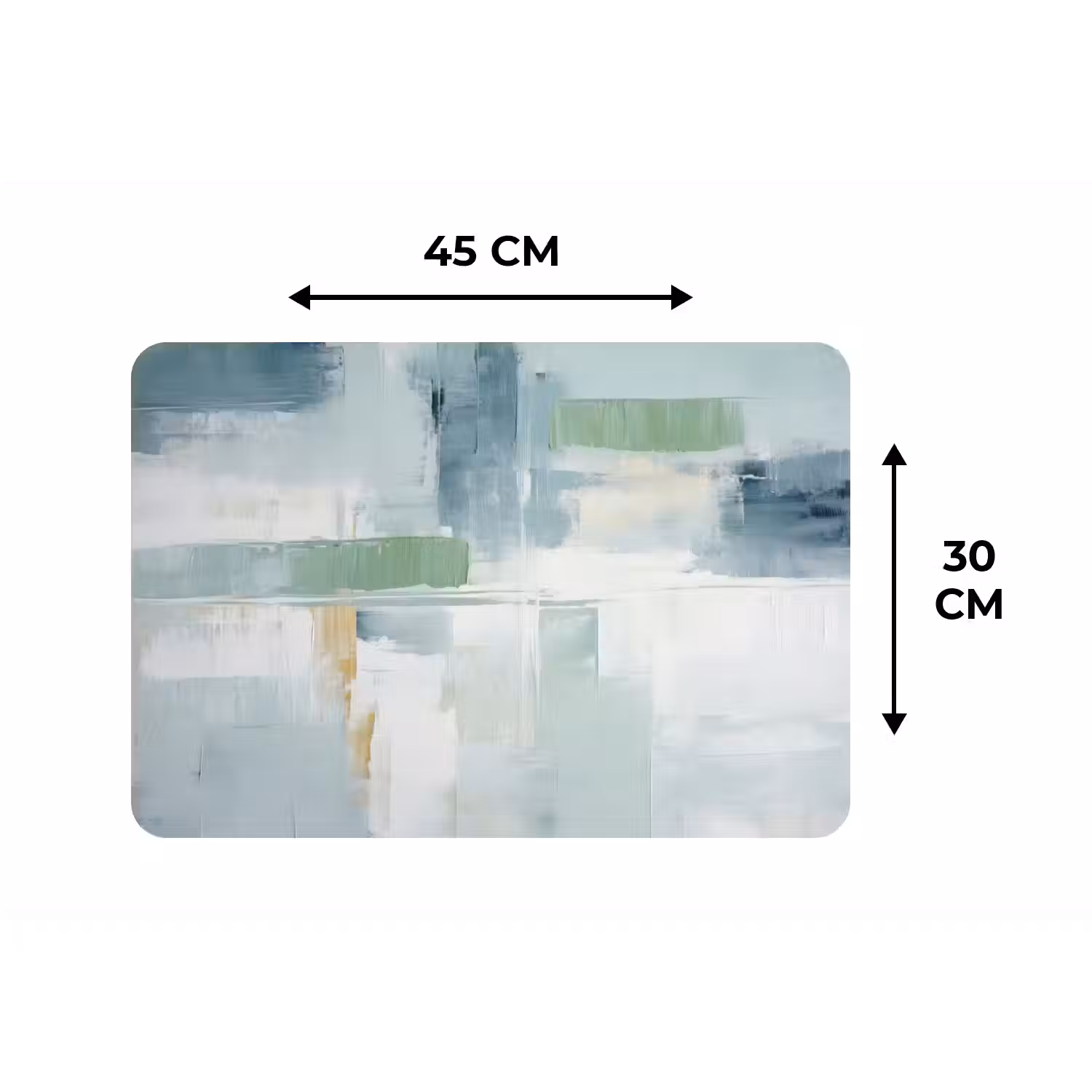 Verf - Moderne kunst - Abstract - Grijs Placemat vinyl groot -specs