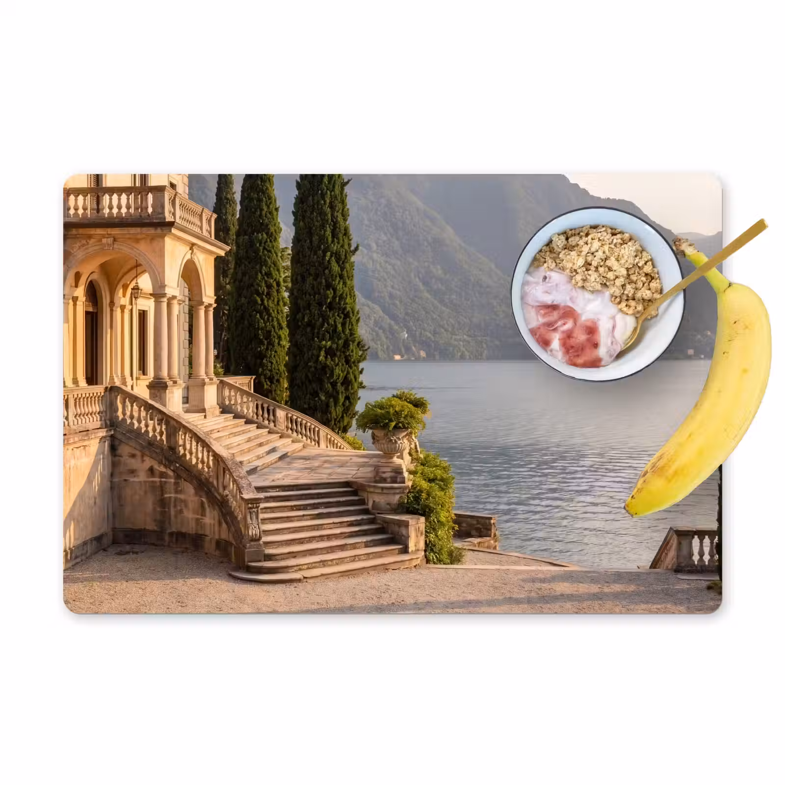 Placemat - 6 stuks - Villa - water -trappen - Villa - water -trappen Placemat vinyl groot