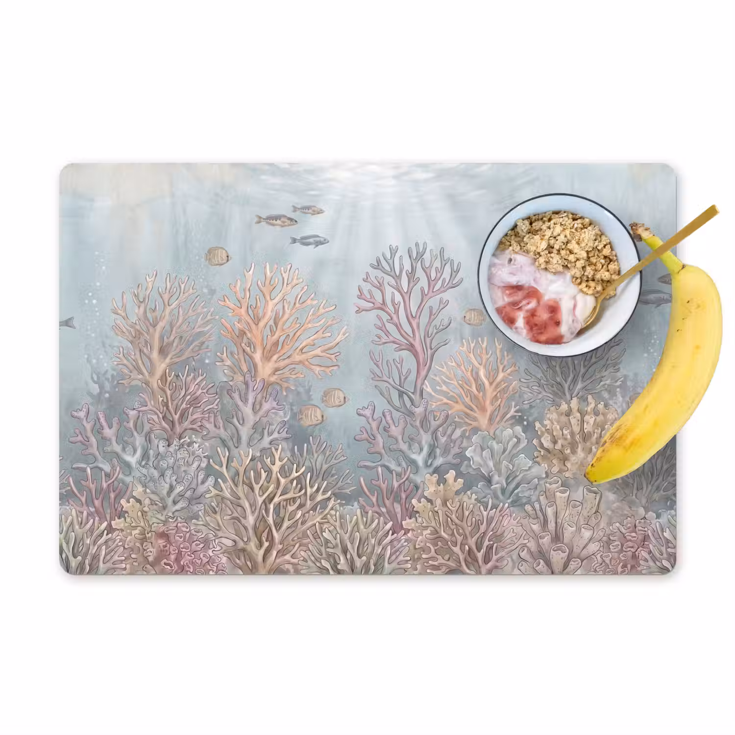 Vis - Koraal - Oceaan - Illustratie - Onderwater Placemat vinyl groot -zzzproduct_Kitchenyeah-website
