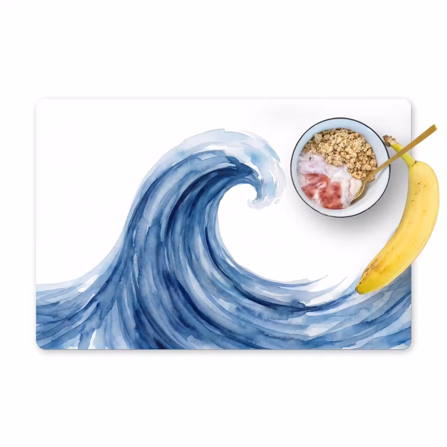 Water - Beweging - Natuur - Modern - Blauw Placemat vinyl groot -zzzproduct_Kitchenyeah-website