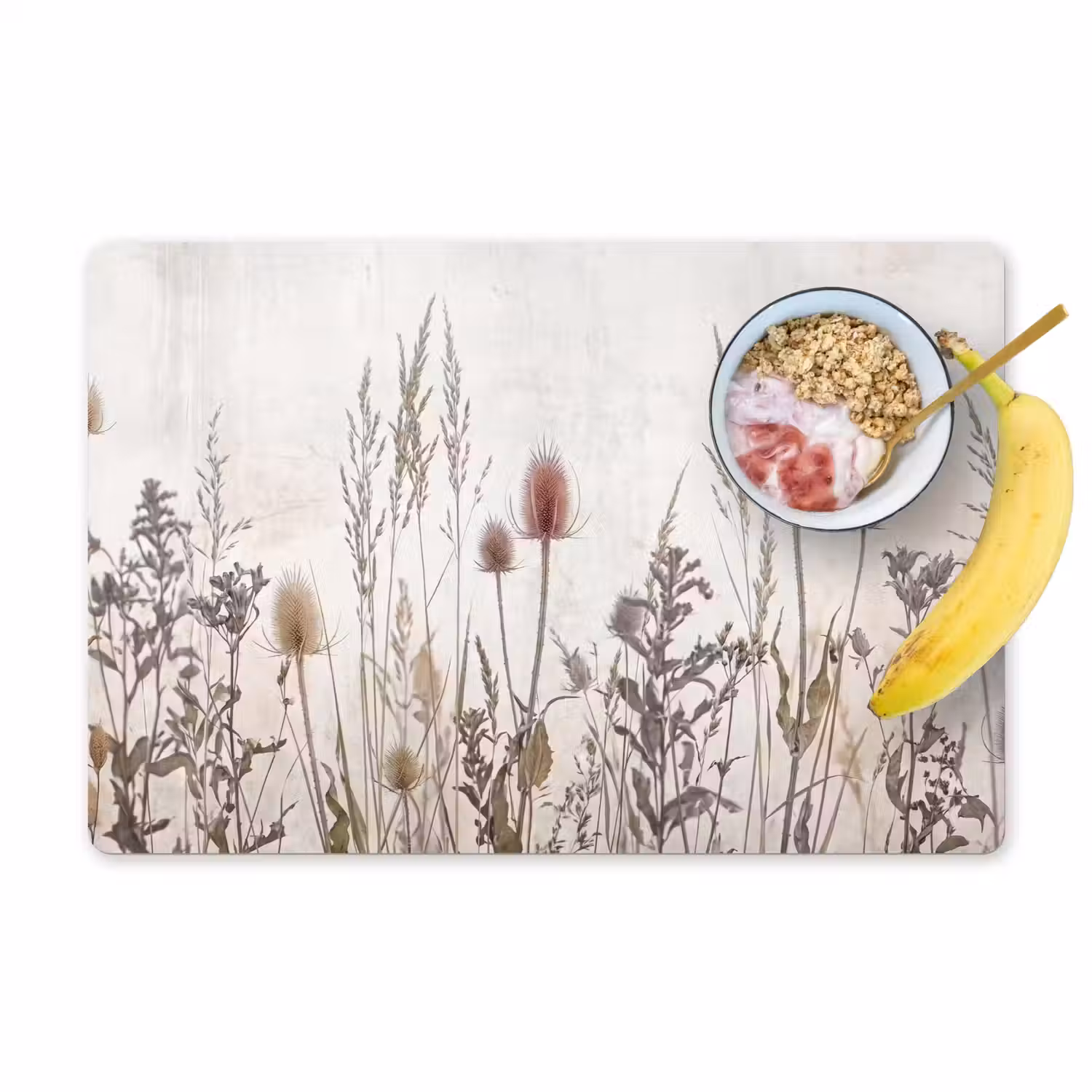 Weidebloemen - Design - Sepia Placemat vinyl groot -zzzproduct_Kitchenyeah-website